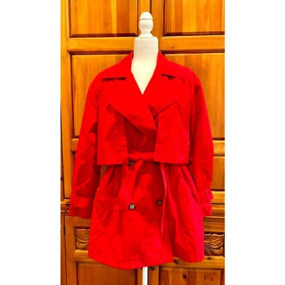 80's Gallery Red Rain Jacket - Red - Size M - Picture 1 of 2